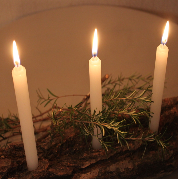 なら丸太のキャンドル